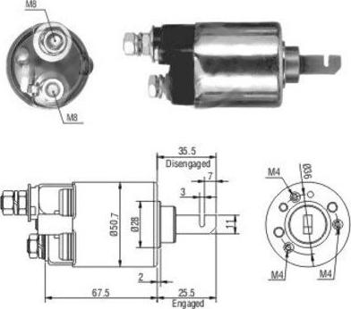 Hoffer 46112 - Ievilcējrelejs, Starteris autospares.lv