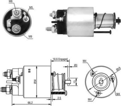 Hoffer 46139 - Тяговое реле, соленоид, стартер www.autospares.lv