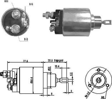 Hoffer 46130 - Тяговое реле, соленоид, стартер www.autospares.lv