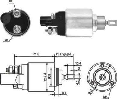 Hoffer 46132 - Тяговое реле, соленоид, стартер www.autospares.lv