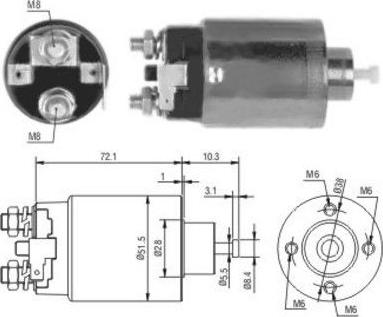 Hoffer 46124 - Ievilcējrelejs, Starteris autospares.lv