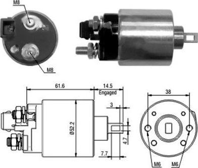 Hoffer 46123 - Ievilcējrelejs, Starteris www.autospares.lv