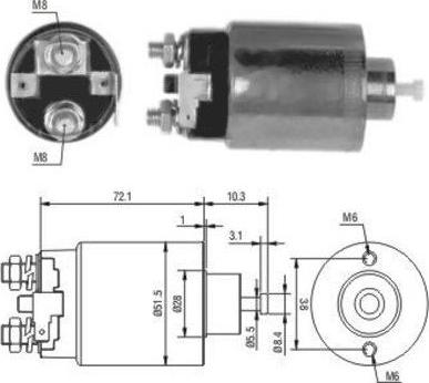 Hoffer 46179 - Ievilcējrelejs, Starteris www.autospares.lv