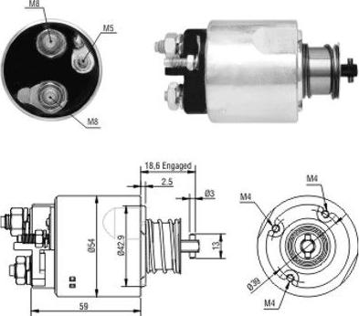 Hoffer 46176 - Ievilcējrelejs, Starteris www.autospares.lv