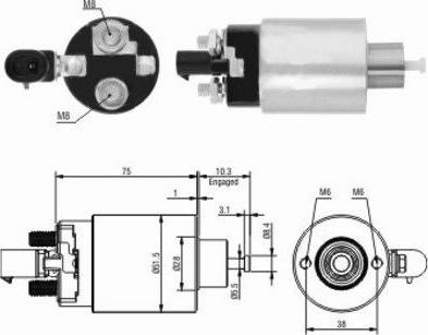 Hoffer 46172 - Ievilcējrelejs, Starteris www.autospares.lv