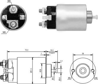 Hoffer 46305 - Ievilcējrelejs, Starteris autospares.lv