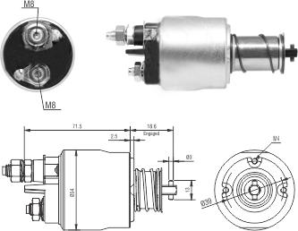 Hoffer 46311 - Solenoid Switch, starter www.autospares.lv