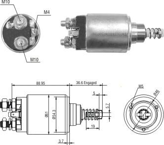 Hoffer 46312 - Ievilcējrelejs, Starteris www.autospares.lv