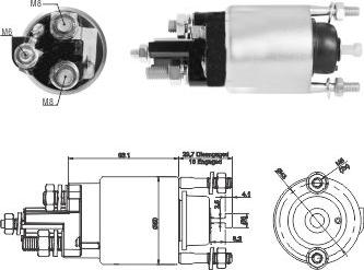 Hoffer 46291 - Тяговое реле, соленоид, стартер www.autospares.lv