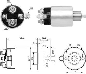 Hoffer 46280 - Ievilcējrelejs, Starteris autospares.lv