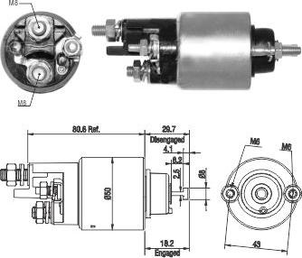 Hoffer 46283 - Тяговое реле, соленоид, стартер www.autospares.lv