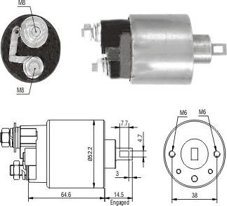 Hoffer 46235 - Ievilcējrelejs, Starteris www.autospares.lv