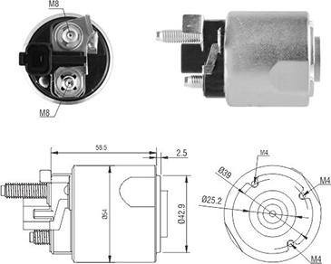 Hoffer 46224 - Ievilcējrelejs, Starteris www.autospares.lv