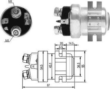 Hoffer 6646478 - Ievilcējrelejs, Starteris autospares.lv