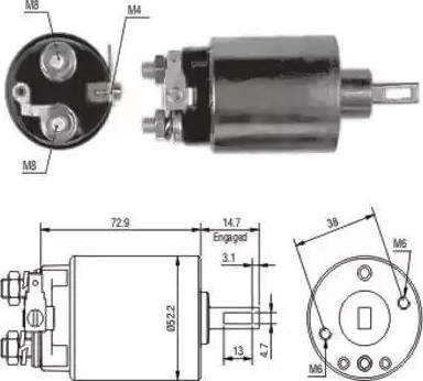 Hoffer 6646055 - Solenoid Switch, starter www.autospares.lv