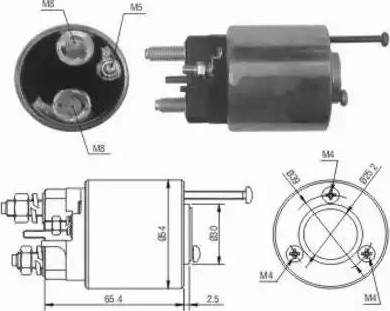 Hoffer 6646012 - Solenoid Switch, starter www.autospares.lv