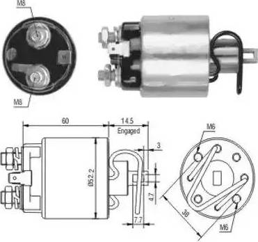 Hoffer 6646089 - Ievilcējrelejs, Starteris www.autospares.lv