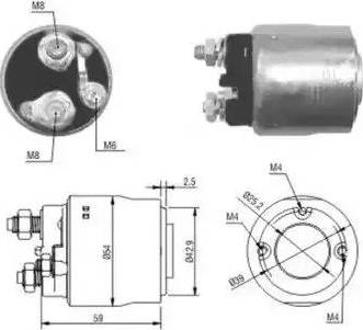 Hoffer 6646084 - Тяговое реле, соленоид, стартер www.autospares.lv