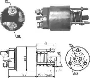 Hoffer 6646081 - Тяговое реле, соленоид, стартер www.autospares.lv