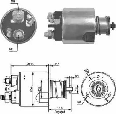 Hoffer 6646087 - Ievilcējrelejs, Starteris www.autospares.lv