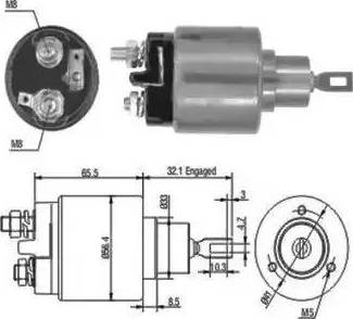 Hoffer 6646030 - Тяговое реле, соленоид, стартер www.autospares.lv