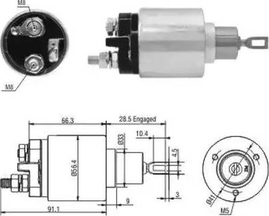 Hoffer 6646033 - Solenoid Switch, starter www.autospares.lv