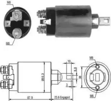 Hoffer 6646024 - Solenoid Switch, starter www.autospares.lv