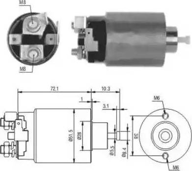 Hoffer 6646025 - Solenoid Switch, starter www.autospares.lv