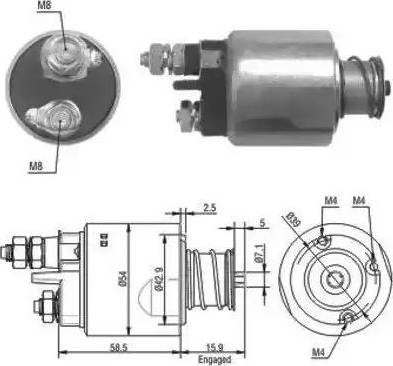 Hoffer 6646020 - Ievilcējrelejs, Starteris autospares.lv