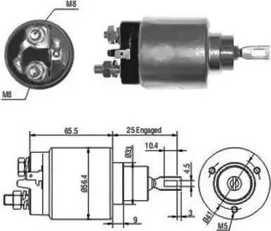 Hoffer 6646074 - Solenoid Switch, starter www.autospares.lv