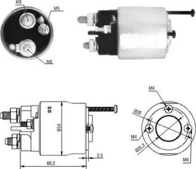 Hoffer 6646147 - Ievilcējrelejs, Starteris autospares.lv