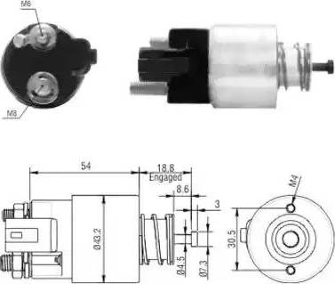 Hoffer 6646155 - Ievilcējrelejs, Starteris www.autospares.lv