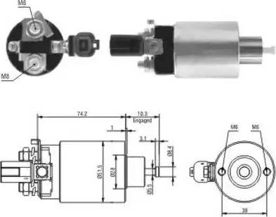 Hoffer 6646161 - Ievilcējrelejs, Starteris www.autospares.lv