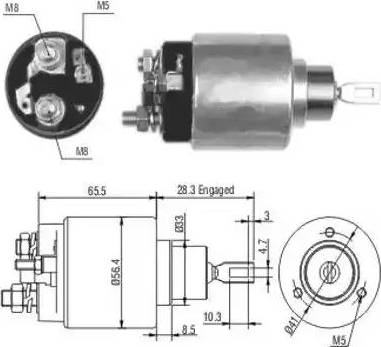 Hoffer 6646106 - Ievilcējrelejs, Starteris www.autospares.lv