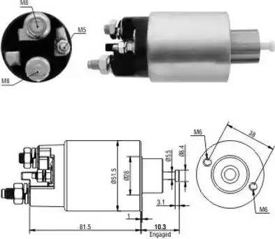 Hoffer 6646100 - Ievilcējrelejs, Starteris autospares.lv