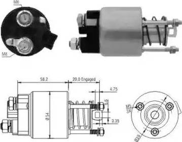 Hoffer 6646101 - Ievilcējrelejs, Starteris www.autospares.lv