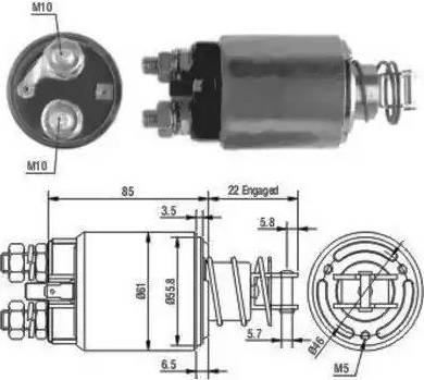 Hoffer 6646119 - Ievilcējrelejs, Starteris www.autospares.lv