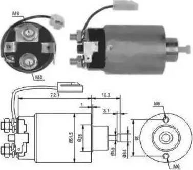 Hoffer 6646114 - Ievilcējrelejs, Starteris autospares.lv