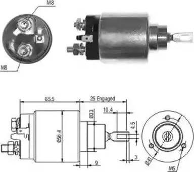 Hoffer 6646115 - Ievilcējrelejs, Starteris autospares.lv