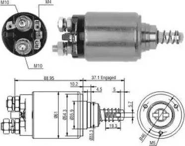 Hoffer 6646116 - Solenoid Switch, starter www.autospares.lv