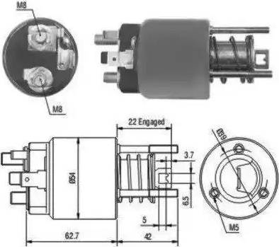 Hoffer 6646111 - Ievilcējrelejs, Starteris www.autospares.lv