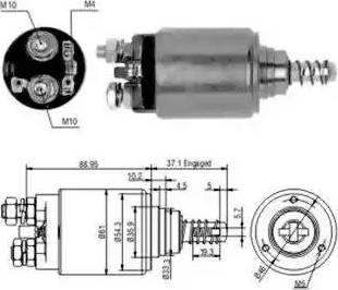 Hoffer 6646186 - Solenoid Switch, starter www.autospares.lv