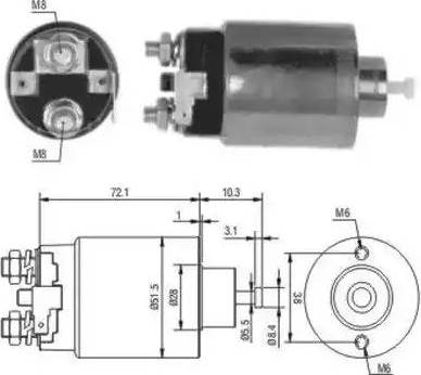 Hoffer 6646179 - Ievilcējrelejs, Starteris www.autospares.lv