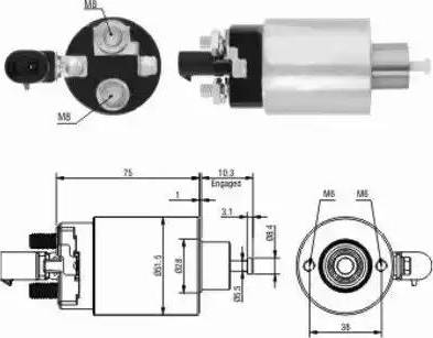 Hoffer 6646172 - Ievilcējrelejs, Starteris www.autospares.lv