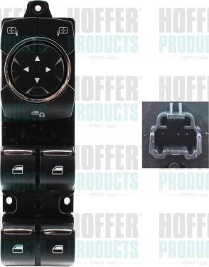 Hoffer 2106721 - Выключатель, стеклоподъемник www.autospares.lv