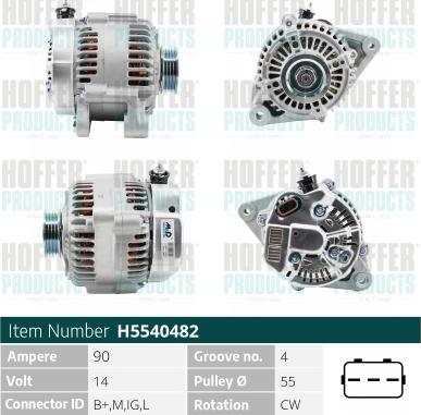 Hoffer H5540482 - Ģenerators www.autospares.lv