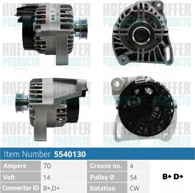 Hoffer H5540130 - Ģenerators www.autospares.lv