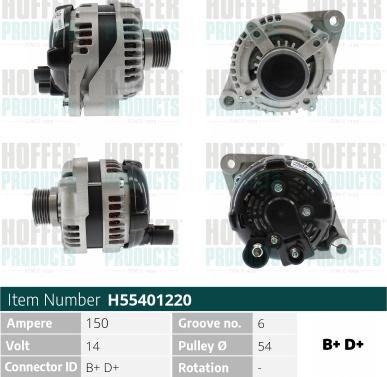 Hoffer H55401220 - Ģenerators www.autospares.lv