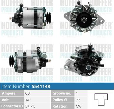 Hoffer H5541148 - Ģenerators www.autospares.lv