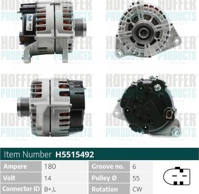 Hoffer H5515492 - Ģenerators autospares.lv